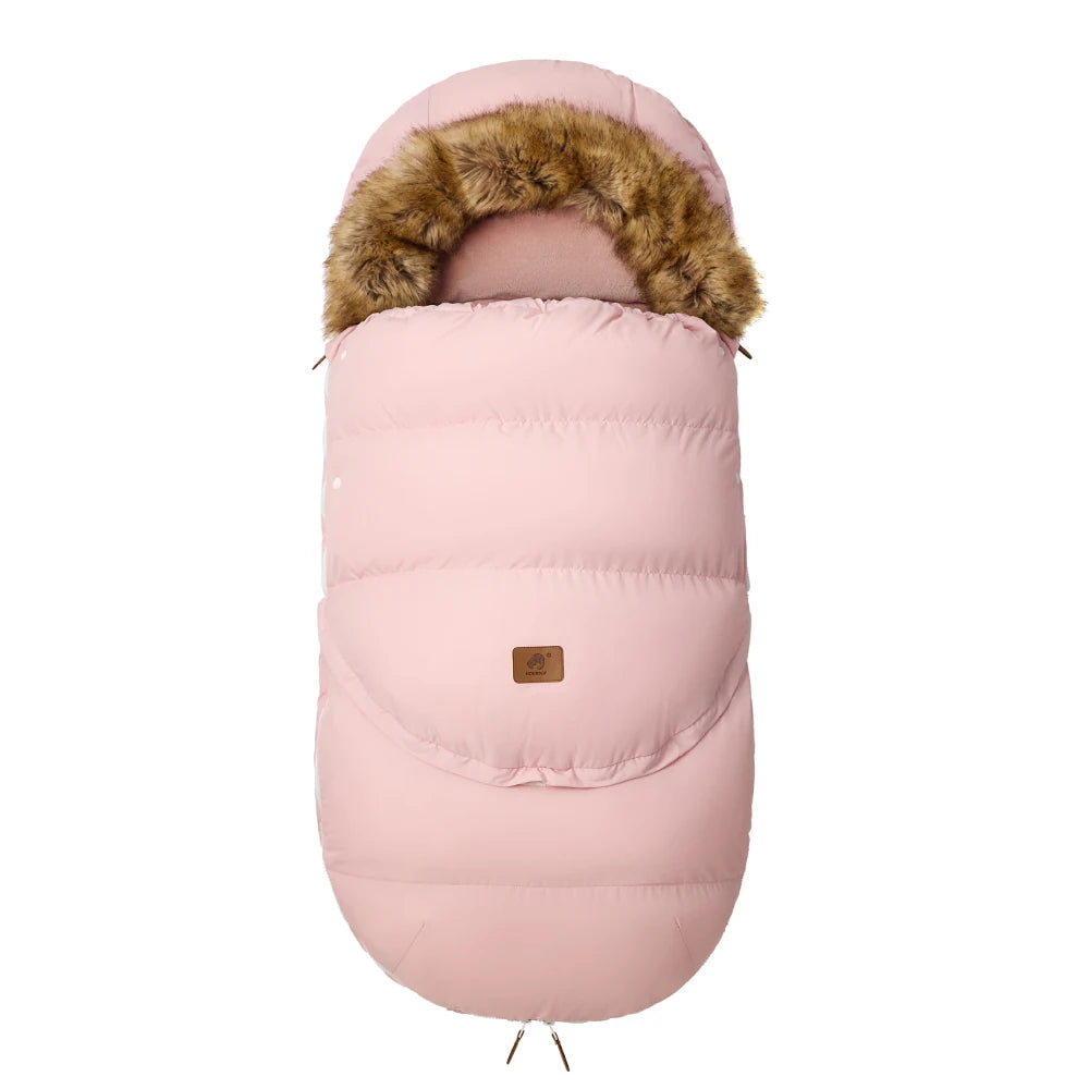 Universal Baby-Fußsack für Kinderwagen (0–36 Monate) – Warmer, abnehmbarer Winter-Schlafsack mit Fleecefutter & winddichtem Design