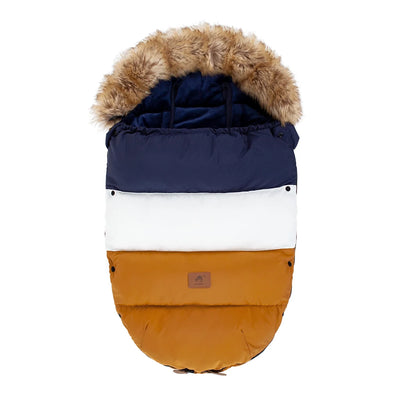 Winter-Fußsack für Kinderwagen – Warmer Baby-Schlafsack mit abnehmbarem Fellkragen, Fleece-Futter & wetterfestem Außenmaterial